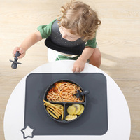 Tapis de table pliable moderne et mignon en silicone de qualité alimentaire pour enfants, antidérapant et résistant à la chaleur, idéal pour l'école