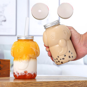 <span class=keywords><strong>Botellas</strong></span> de plástico <span class=keywords><strong>con</strong></span> forma bonita para embalaje de zumo, leche, té, <span class=keywords><strong>con</strong></span> tapa, 300ml, 350ml, 400ml, 500ml - Product Image 6