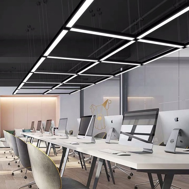 Indoor DIY Spliceable LED Pendant Light 30cm-200cm Length Customizable Line Light Office Gym Decoration Lighting Ceiling Lamp