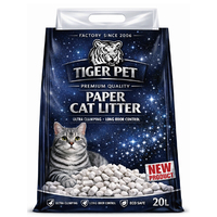 Litière pour chat en papier biodégradable et écologique, type agglomérant, absorption rapide, légère, 5 kg, fabricant chinois, vente en gros