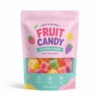 Sac refermable à fermeture éclair de 12 cm (largeur) x 20 cm (longueur) + 6 cm (profondeur), 110 microns, capacité de 150 g, pochette alimentaire pour fruits lyophilisés, impression personnalisée