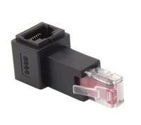 Kualitas tinggi 90 Derajat Sudut Keystone Jack Cat5e/Cat6 Ethernet Adapter RJ45 Laki-laki untuk Perempuan