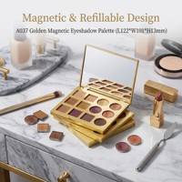 Goldene Weiße Magnetische Lidschatten-Palette Verpackungslieferant 12-Farben-Palette Maßgeschneiderte Kosmetikverpackungsbox Luxus
