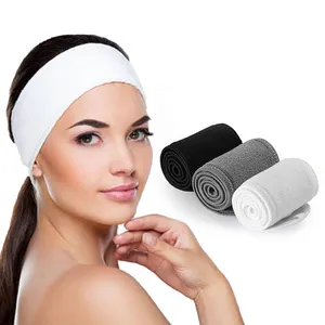 Elastic Cotton Spa Headband Make Up Wash Face Cosmetic Headband Spa Bath Hair Band Custom Logo headband