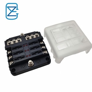 Водонепроницаемый 6 Way <span class=keywords><strong>DC</strong></span> 12 В пластиковый автомобильный держатель предохранителя светодиодный предупреждающий индикатор 6 блок коробки с отрицательными клеммами - Product Image 3