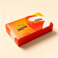 Caja Plegable Desechable con Logotipo Personalizable, de Doble Apertura, Tres Compartimentos, Gran Capacidad, Impresión a Color para Pollo Frito