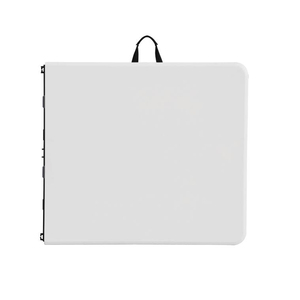 Popular outdoor rectangular white plastic folding table garden banquet