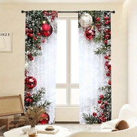 Cortinas de cocina estilo girasol, cortinas navideñas, cortinas cortas para ventana de café, 2 paneles personalizables