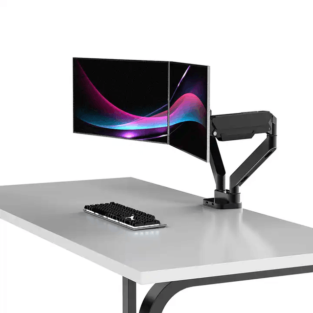Charmount Gas Spring Dual Monitor Arms Desktop Mount Stand Dual Lcd Led Monitor Desk Mount Stand VESA 100x100mm