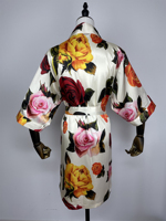 RTS 10 couleurs mode femmes vêtements de nuit imprimé fleuri Satin Robe Floral vêtements de nuit décontractés maison vêtements Robe de nuit