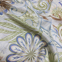 100% tissu de soie imprimé numérique, tissu de soie avec motif Floral, 16mm, Charmeuse en soie pour dame