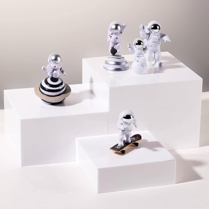 Soportes de exhibición de acrílico apilables, elevadores de cubo blanco, cajas de exhibición de alimentos de <span class=keywords><strong>3</strong></span> niveles para panadería, buffet, postre o Decoración de mesa al por menor - Product Image 3