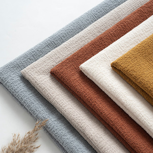 Solid Plaid Linen Cotton Flannel Sherpa Fabric DIY <b>Material</b> For <b>Sofa</b> Cover Pillow Handmade Home Decor Cloth - Product Image 1
