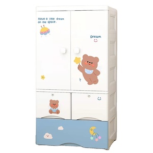 <span class=keywords><strong>Commode</strong></span> de rangement pour bébé en plastique à 3 couches, armoire à tiroirs, <span class=keywords><strong>organisateur</strong></span> suspendu en tissu pour chambre à coucher, armoire de rangement avec roulettes - Product Image 2