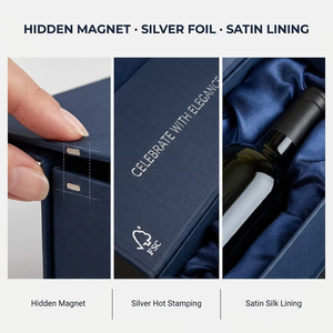 Scatola per Vino Personalizzata con Logo, in Carta Artistica, con Magnete Nascosto, Spedizione Globale - Product Image 2