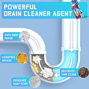 Agent de dragage de tuyaux en poudre en gros de Chine, nettoyant pour drain de tuyaux de salle de bain <span class=keywords><strong>WC</strong></span> - Product Image 5