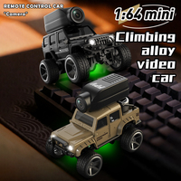 Voiture RC tout-terrain miniature en alliage MILI 1:64 avec caméra FPV, télécommande 2.4G, transmission vidéo en temps réel, jouet pour hobby