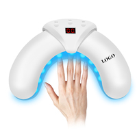 Appareil de traitement au laser portable pour usage domestique, soin des ongles, anti-moisissure, champignons des ongles, capteur automatique, 3 réglages de minuterie, lampe à ongles UV LED UV