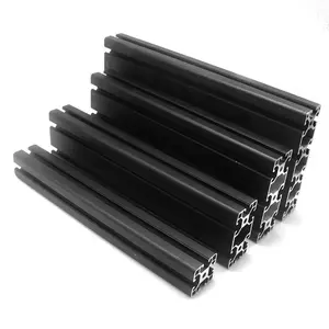 LANGLE CNC telaio in alluminio nero profilo per divisorio di alta qualità in alluminio industriale materiale Tslot sezione in alluminio