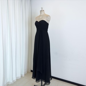 Teeniee - Vestido de noiva formal preto com alça removível para mulheres, vestido elegante de baile para festas, novidade da moda - Product Image 2
