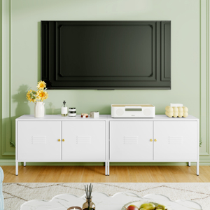 <span class=keywords><strong>Mobile</strong></span> TV <span class=keywords><strong>per</strong></span> <span class=keywords><strong>Soggiorno</strong></span> con Ante Scorrevoli, <span class=keywords><strong>Mobile</strong></span> <span class=keywords><strong>Basso</strong></span> Combinato, Armadietto Nordico con Poggiapiedi - Product Image 1