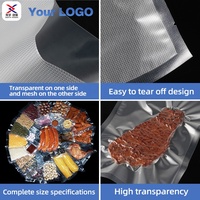 Sacs de conservation sous vide en plastique transparent, taille personnalisée, gaufrés, aseptiques, thermoscellables pour saucisses, pizzas, aliments pour animaux, chewing-gums