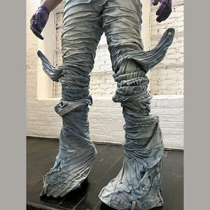 Diznew Jeans personalizados Fabricación de alta calidad al por mayor Rip Hombres Jeans Tallas grandes para los hombres - Product Image 5