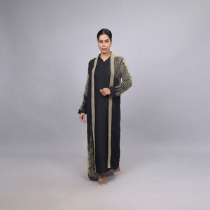 Wholesale AWAIS HOUSE Ethnic Wedding Evening Party Wear <b>Kaftan</b> Long Sleeve Floor Length Lightweight Plus Size Polyester Handmade - Product Image 1