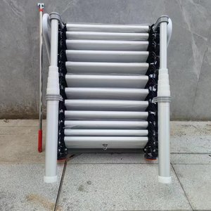 Escalera Telescópica Industrial <span class=keywords><strong>para</strong></span> Interiores y Exteriores, Escalera Retráctil Manual <span class=keywords><strong>de</strong></span> <span class=keywords><strong>Aluminio</strong></span> <span class=keywords><strong>para</strong></span> Montaje en Pared, <span class=keywords><strong>para</strong></span> Edificios <span class=keywords><strong>de</strong></span> Oficinas y Almacenes - Product Image 4