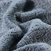 Tissu bouclé en polyester teint en gros de l'usine professionnelle Tenghui, tissu d'ameublement ignifuge pour textiles d'ameublement