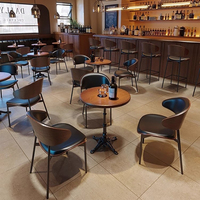 Ensemble de table et de chaises de restaurant moderne, table et chaises à structure métallique pour bar, salle à manger, salon, mobilier commercial