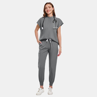 Uniformes de pantalons de gommage médicaux à la mode Uniformes d'hôpital en tissu polyester Ensembles de gommage d'allaitement féminin pour femmes