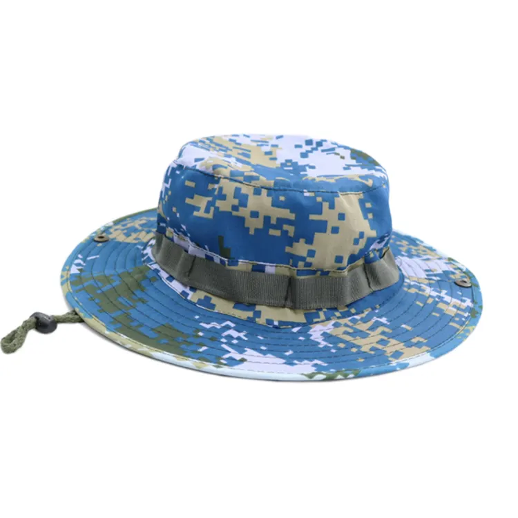 Topi Bucket cepat kering lipat luar ruangan fungsional topi pancing topi anti nyamuk tahan air