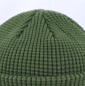 <b>Winter</b> Unisex Skull Custom Watch Cap Luxury Waffle Knit Beanie Patch Logo Knitted Cuffed Beanie <b>Hat</b> <b>Mens</b> - Product Image 6