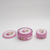 Boîte à bonbons ronde avec couvercle/boîte en fer blanc pour biscuits et gâteaux