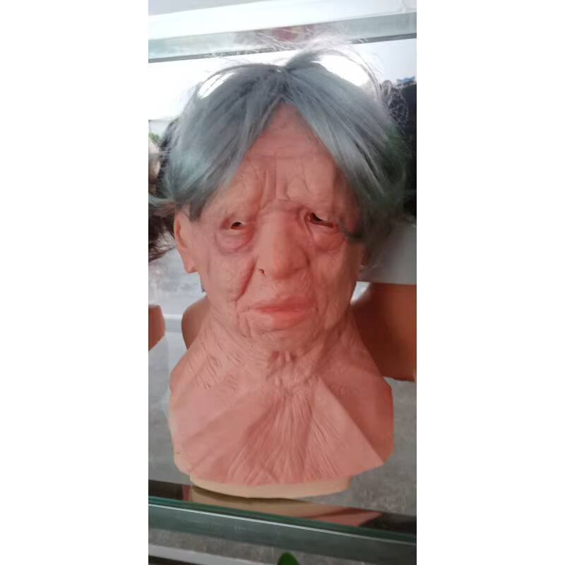 Mask for old man with silver hair