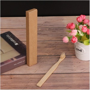 Boîtes d'emballage en carton pliables avec votre propre logo imprimé, boîte en papier kraft personnalisée pour brosse à dents en bambou - Product Image 2