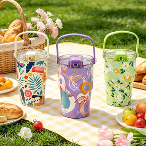 New Design 16oz Travel <strong>Mug</strong> with Flip Top Straw and Leak Proof Dust Proof Features Detachable Silicone Loop for Kids - Product Image 3