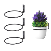 Support de pot de fleurs en métal chromé pliable, support mural minimaliste pour plantes, décoration de jardin