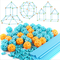 Blocs de construction en plastique jouets construire votre propre tanière jouet intelligent bricolage tente construction jeu fort pour enfant