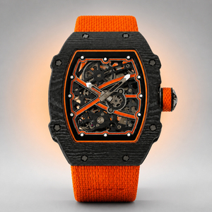 High-quality Blue Carbon Fiber <b>Skeleton</b> <b>Automatic</b> <b>Watch</b> With Fabric Strap - Product Image 6
