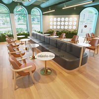 Banquette moderne bon marché personnalisée Canapé en cuir noir pour café Banquette pour restaurant Mobilier pour café bar
