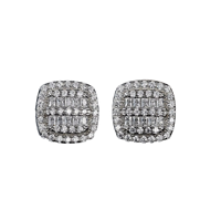 Boucles d'oreilles pendantes brillantes en argent sterling S925 plaqué or 18 carats avec diamants de laboratoire sur mesure pour femmes, accessoires de bijouterie en gros