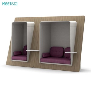 Conjunto de Sofás Modernos de Oficina con Respaldo Alto, Banco de Recepción Comercial con Función Reclinable, Cabinas de Reuniones, Cabinas Privadas, Áreas de Espera - Product Image 2