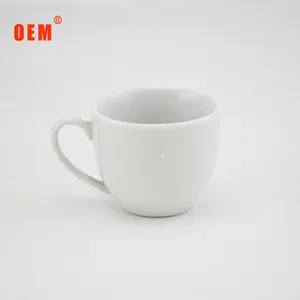 fine porcelain cup 3oz white coffee mug wholesale imported from china