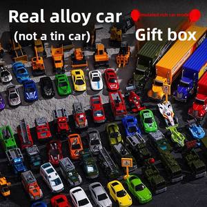 Modelo de coche deslizante de aleación genuina, vehículo de ingeniería de plástico, camión de bomberos de carreras, coche de juguete para niños, regalo de Año Nuevo dentro de una caja de regalo - Product Image 3