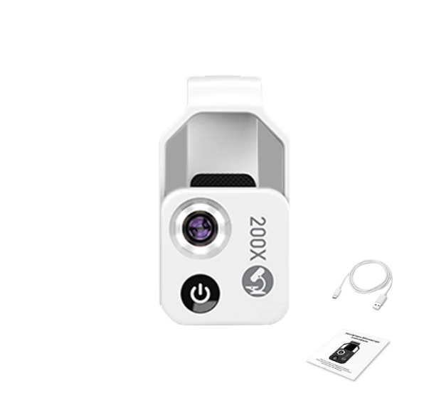 200X Magnification Microscope Lens for Phone Camera Lens Phone Mobile Macro Lens USB Universal Mobile Phone Microscope