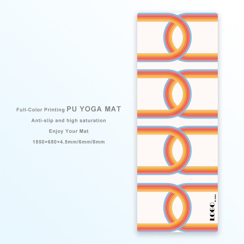 Vacances romaines - Tapis de yoga imprimé en couleur beige