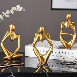 Nordic Office <b>Desk</b> Accessories Thinker Figure Statue Luxury Living Room Decoration Home Decor Art Desktop - Product Image 3