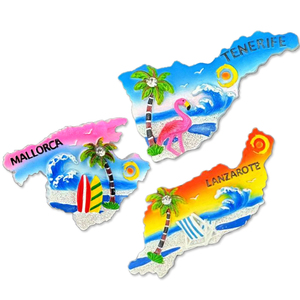 Logotipo personalizado resina pintada 3D <span class=keywords><strong>playa</strong></span> España Tenerife Canarias Islas Canarias recuerdo imanes <span class=keywords><strong>de</strong></span> nevera - Product Image 1